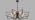 8-Light Black and Gold Chandelier