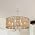 LynPon 17.7" Black Rattan Chandelier, 6-Light