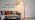 Dimmable Arc Floor Lamp, 65" Tall, Gold and Walnut Color