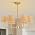 Gold Modern Farmhouse Rattan Chandelier